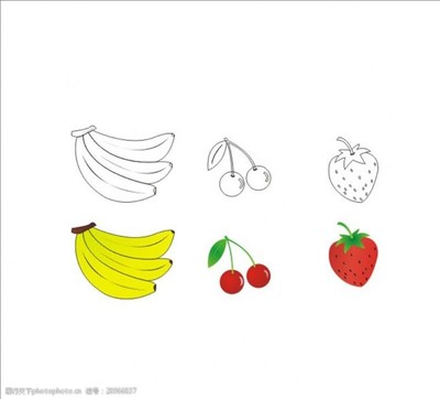 草莓簡筆畫 甜美水果的簡單繪制